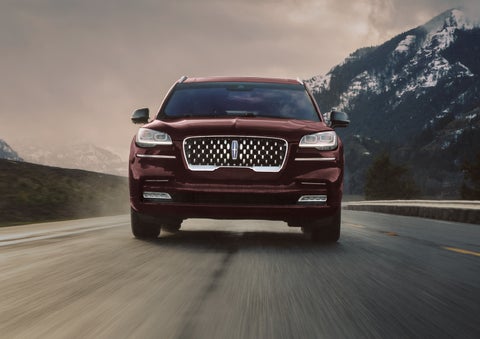A 2024 Lincoln Aviator® SUV is shown in the Diamond Red exterior color. | Doral Lincoln in Doral FL
