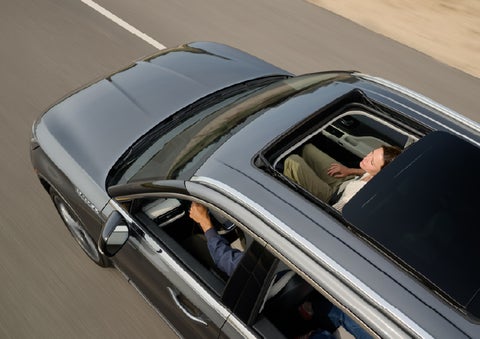 The available panoramic Vista Roof® of a 2027 Lincoln Aviator® SUV is open. | Doral Lincoln in Doral FL