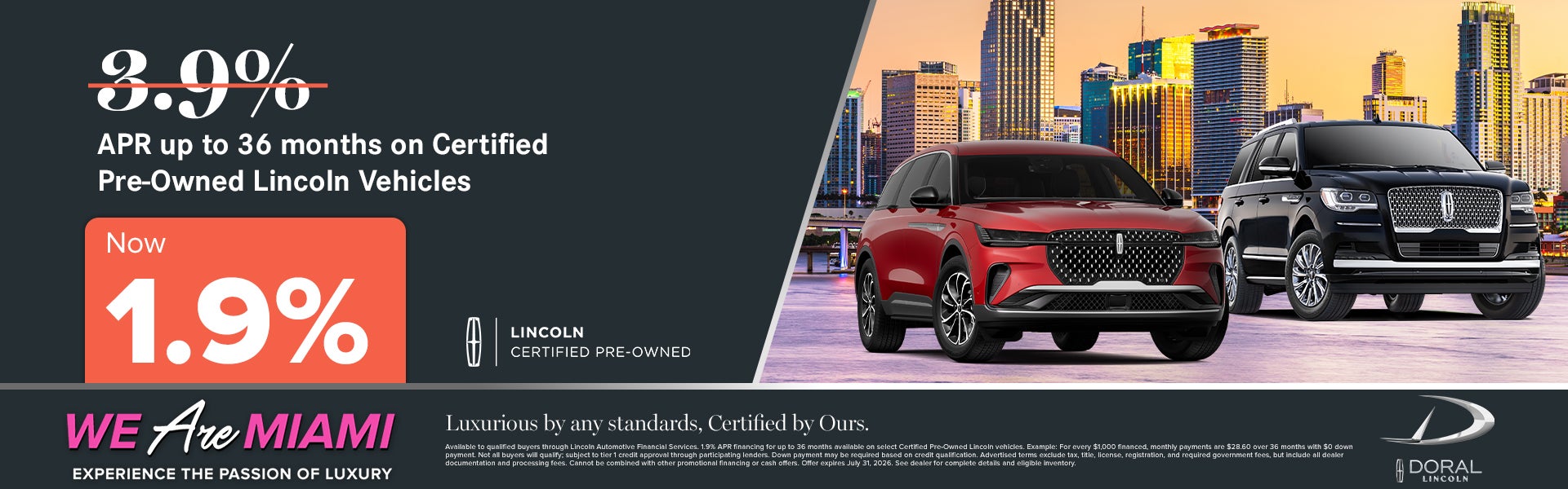 Certified Pre-Owned Lincoln Vehicles