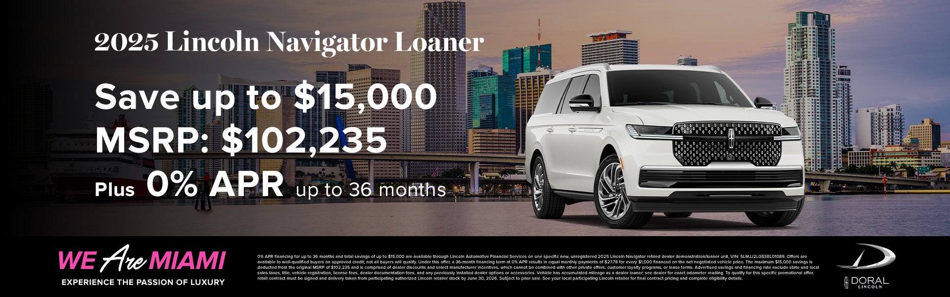 Save up to $15,000 on 2025 Lincoln Navigator Loaner