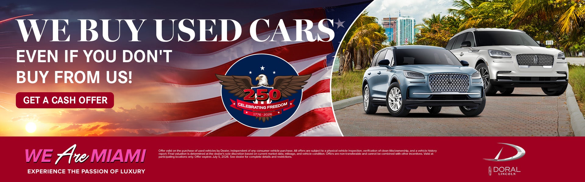 WE BUY USED CARS EVEN IF YOU DON'T BUY FROM US 