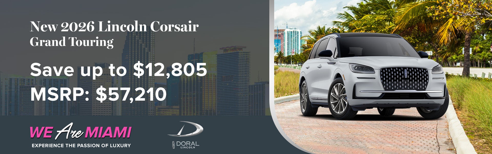 Save up to $12,805 on a New 2026 Lincoln Corsair Grand Tour