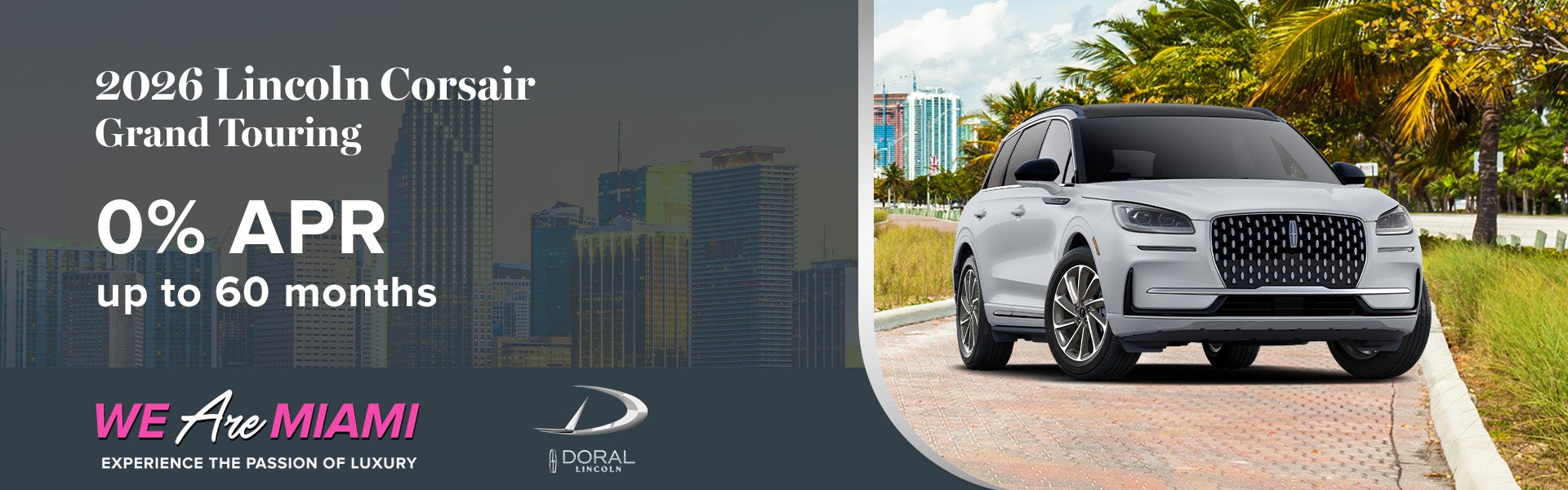 0% APR up to 60 months on 2026 Lincoln Corsair Grand Touring