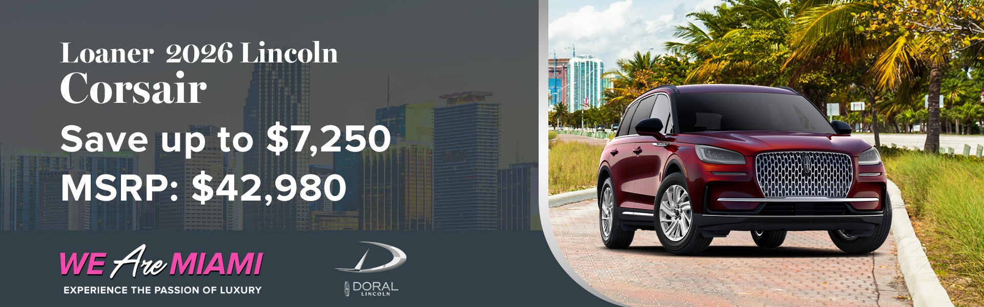 Save up to $7,250 on 2026 Lincoln Corsair Loaner 